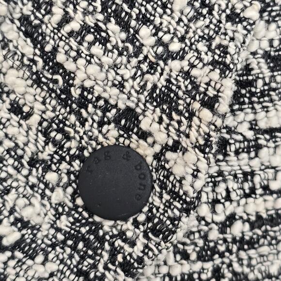 RAG & BONE NEW YORK MINI SKIRT Gray Black Tweed Pockets Zip #7099-109 Size 6 - Picture 3 of 14